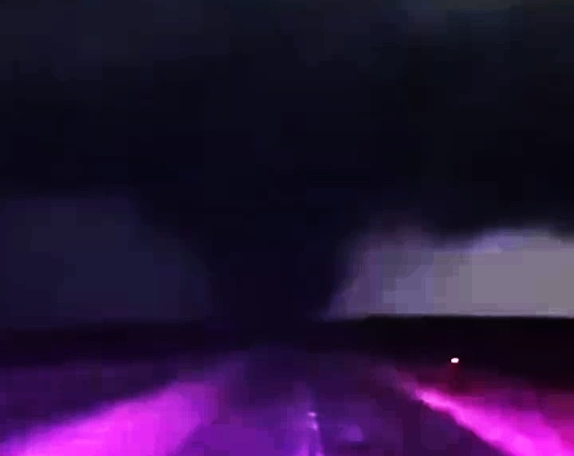 Barnsdall tornado, 6 May 2024 — Oklahoma Highway Patrol video still