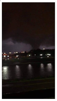 Dayton tornado seen from Northridge, 27 May 2019